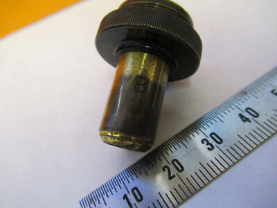 ANTIQUE CARL ZEISS OBJECTIVE  "8" GERMANY MICROSCOPE PART AS PICTURED P9-A-60