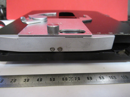 WILD HEERBRUGG SWISS M20 STAGE TABLE MICROMETER MICROSCOPE PART AS PIC 8C-FT-53