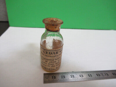 ZEDERNÖLFLASCHE, ANTIKES BAUSCH-LOMB-MIKROSKOPTEIL, WIE ABGEBILDET &amp;A9-B-22