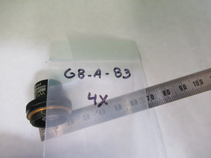 Wild Swiss Objective 4X Lens Microscope Part
