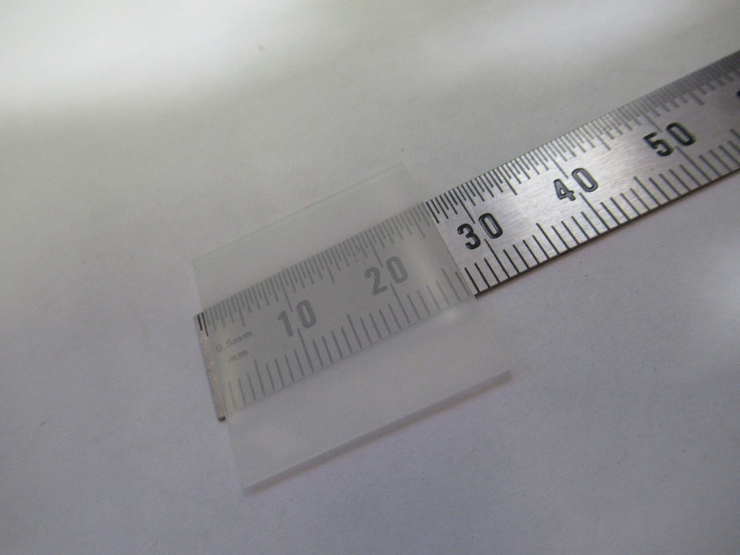 OPTICAL GLASS NAUGATUCK 1" x 1" x 0.020" FROSTED DIFFUSER OPTICS AS PIC 98-A-11