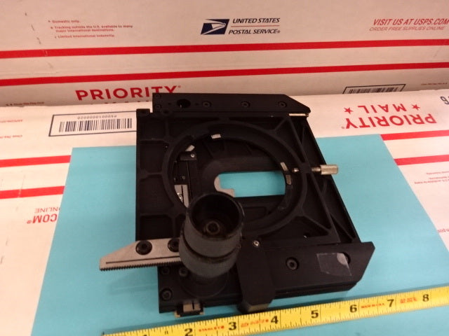 MICROSCOPE PART NIKON OPTIPHOT JAPAN STAGE TABLE MICROMETER AS IS #B6H-02