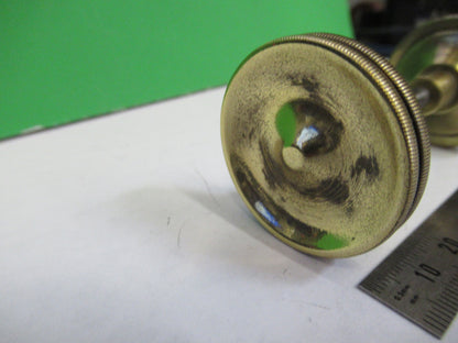 BRASS SPENCER ANTIQUE SET KNOBS GEAR MICROSCOPE PART AS PICTURED G8-A-19