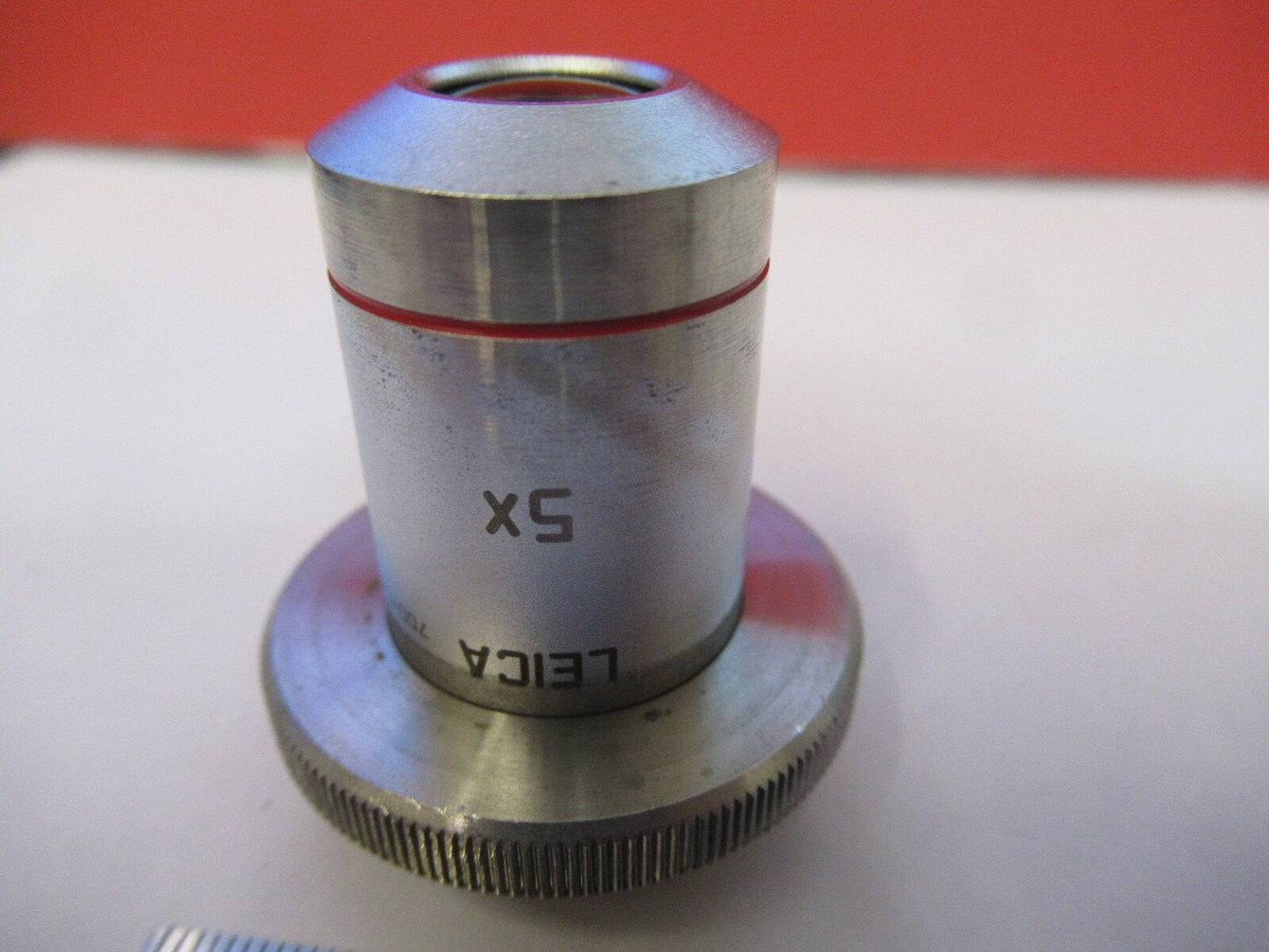 LEICA GERMANY 506302 5X INFINITY OBJECTIVE MICROSCOPE PART AS PICTURED &H6-A-27