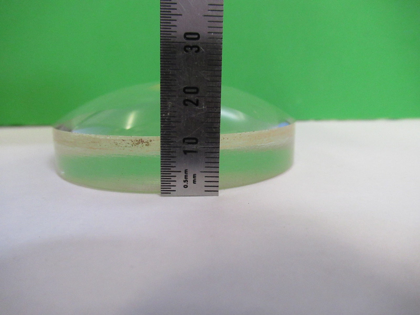 HUGE OPTICAL PLANO CONVEX THICK GLASS MIL SPEC OPTICS AS PICTURED V3-A-03