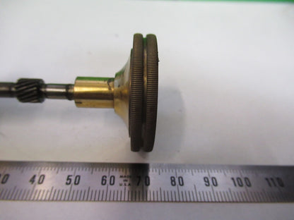 ANTIQUE BAUSCH LOMB BRASS SET OF KNOBS FRAME MICROSCOPE PART AS PICTURED G5-A-49