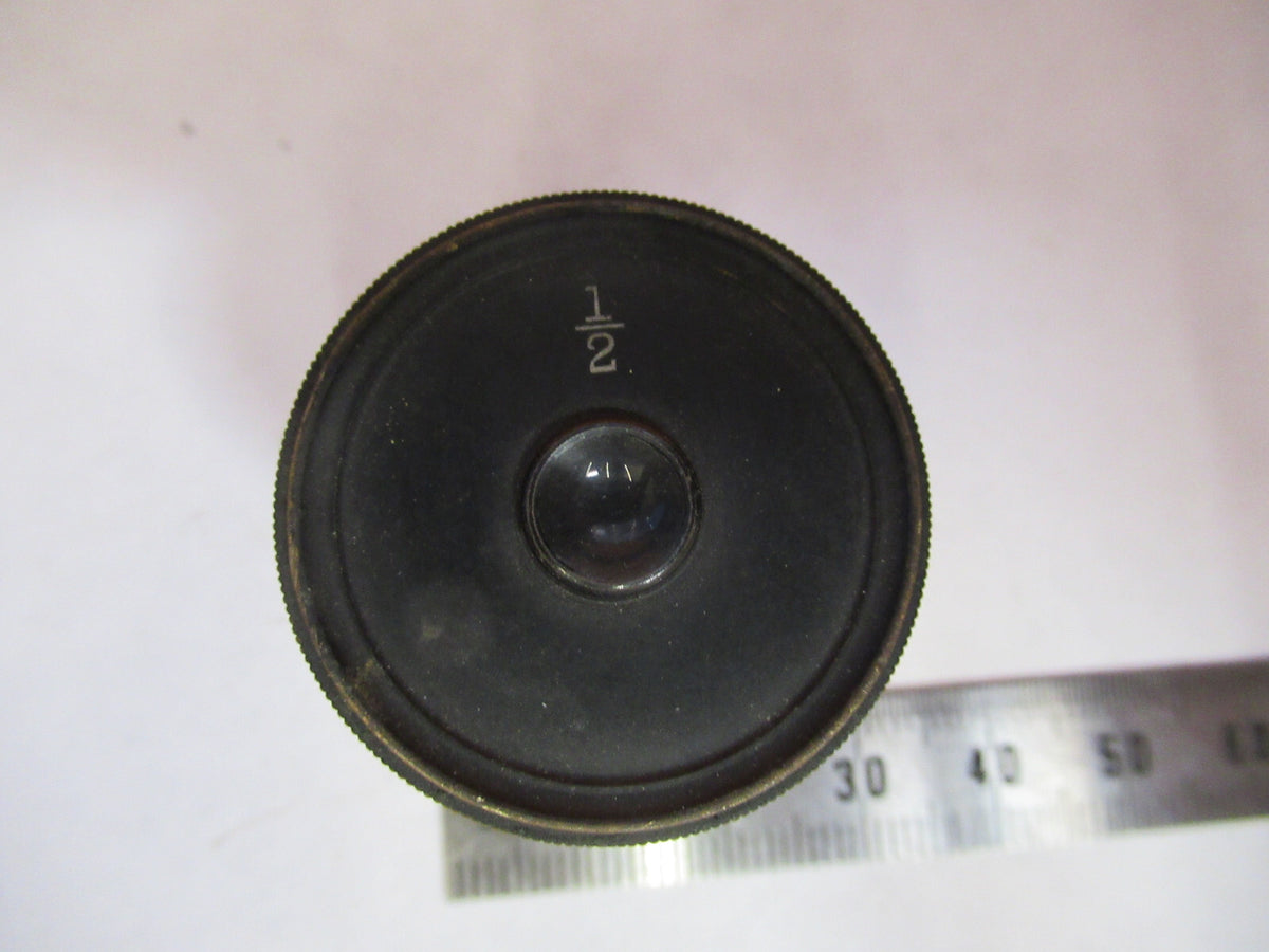 ANTIQUE BAUSCH LOMB "1/2"  EYEPIECE OPTICS MICROSCOPE PART AS PICTURED Y1-A-50