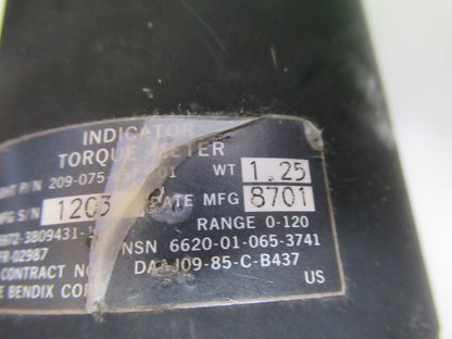 AIRCRAFT PART BELL COBRA 209-075-657-101 INDICATOR TORQUE AS PICTURED X4-A-54