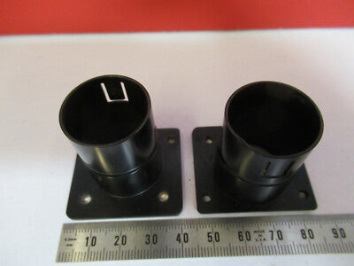 Ernst Leitz Wetzlar Brass Pair Ocular Holder Head Microscope Part