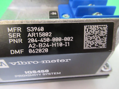 MEGGITT VIBRO-METER IQS450 204-450-000-002 MODULE for PROXIMITY SENSOR Q7-A-01