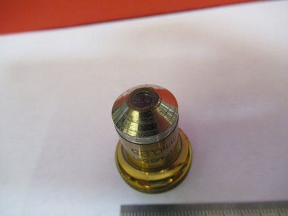 SPENCER ANTIQUE BRASS OPTICS 10X OBJECTIVE MICROSCOPE PART AS PICTURED &Q3-B-09