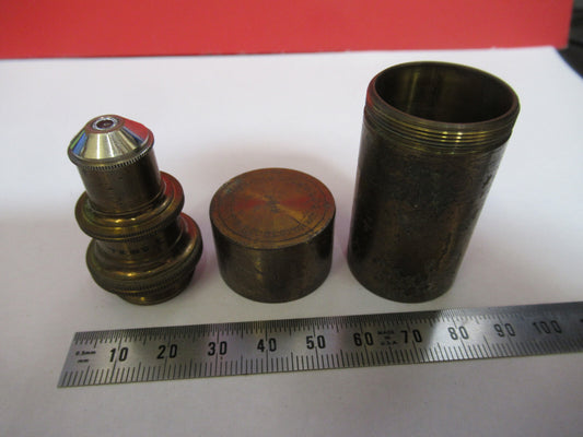 Antique Brass Bausch & Lomb Objective 1/4 Microscope Part