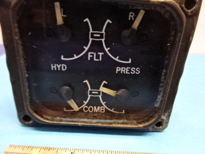 AIRCRAFT PART GENERAL AERO HYD PRESSURE MULTI SYNCHRO INDICATOR AS IS #90-A-30