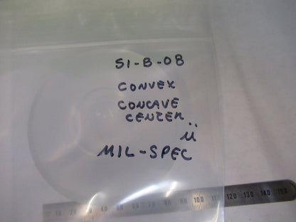 WEIRD HUGE LENS OPTICAL BK7 CONVEX CONCAVE MIL SPEC  OPTICS  AS PICTURED S1-B-08