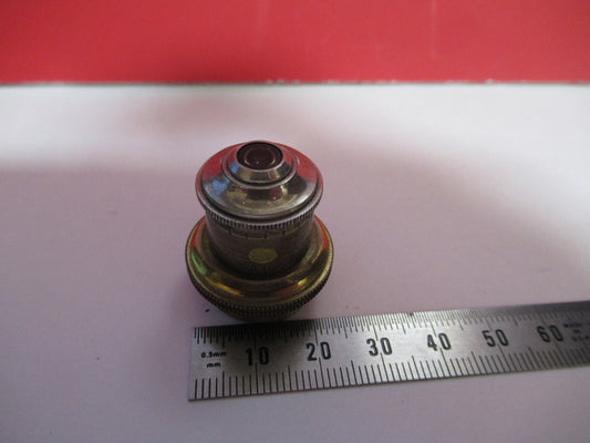 Antique Brass Objective Bausch & Lomb 1/4 1IN Microscope Optics