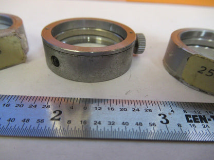 LOT KLEMMRINGE UNBEKANNTER HERSTELLER MIKROSKOP TEIL ABGEBILDET &amp;FT-1-A-23