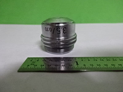 MIKROSKOP TEIL OBJEKTIV LEITZ WETZLAR DEUTSCHLAND 3.5X OPTIK AS IS B#4-DT-A-4