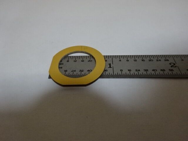 BLANK PIEZOELECTRIC QUARTZ CRYSTAL X-CUT GOLD PLATED PIEZO SENSOR AS IS #AL-17