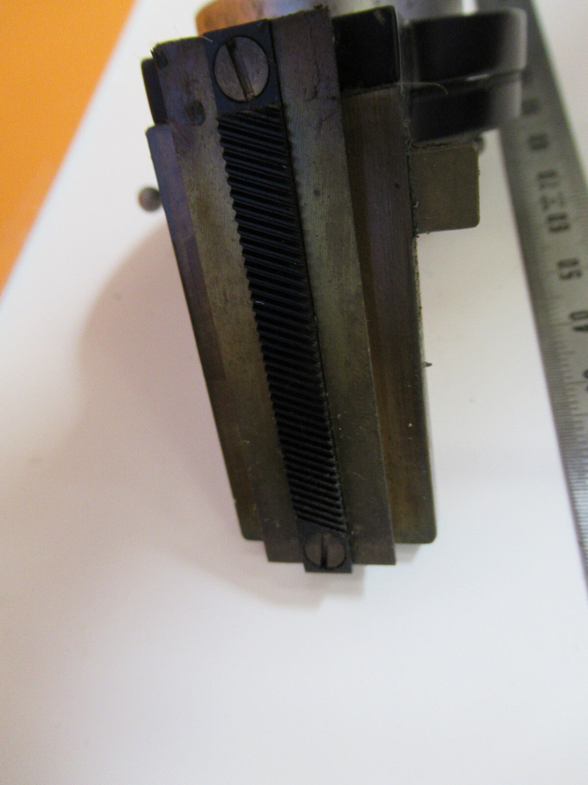 COOKE UK ENGLAND CONDENSER + IRIS + HOLDER MICROSCOPE PART AS PICTURED Y2-A-27