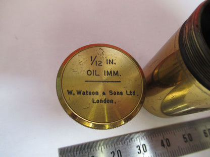 EMPTY WATSON UK BRASS OBJECTIVE CANISTER MICROSCOPE PART AS PICTURED G4-A-67