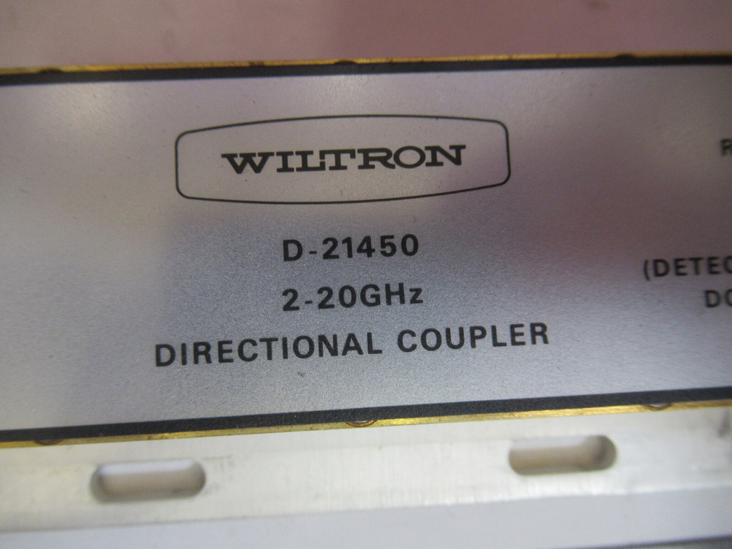 WILTRON DIRECTIONAL COUPLER MICROWAVE RF FREQUENCY 20 GHz AS PICTURED T7-A-41