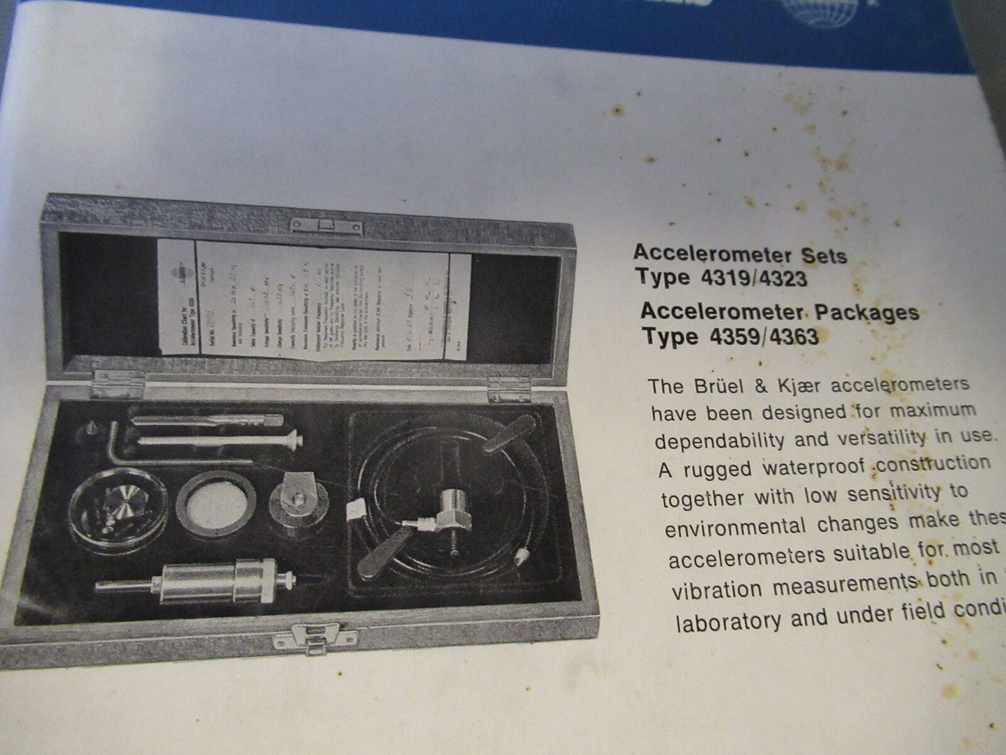 Vintage Technical Manual Book Brüel & Kjær 1971 Model 4319 4323