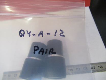 PAIR AO AMERICAN OPTICS 10X EYEPIECE CAT 146 MICROSCOPE PART AS PICTURED Q4-A-12