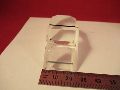 NIKON JAPAN GLASS PRISM [chipped] HEAD MICROSCOPE OPTICS AS PICTURED &14-A-05