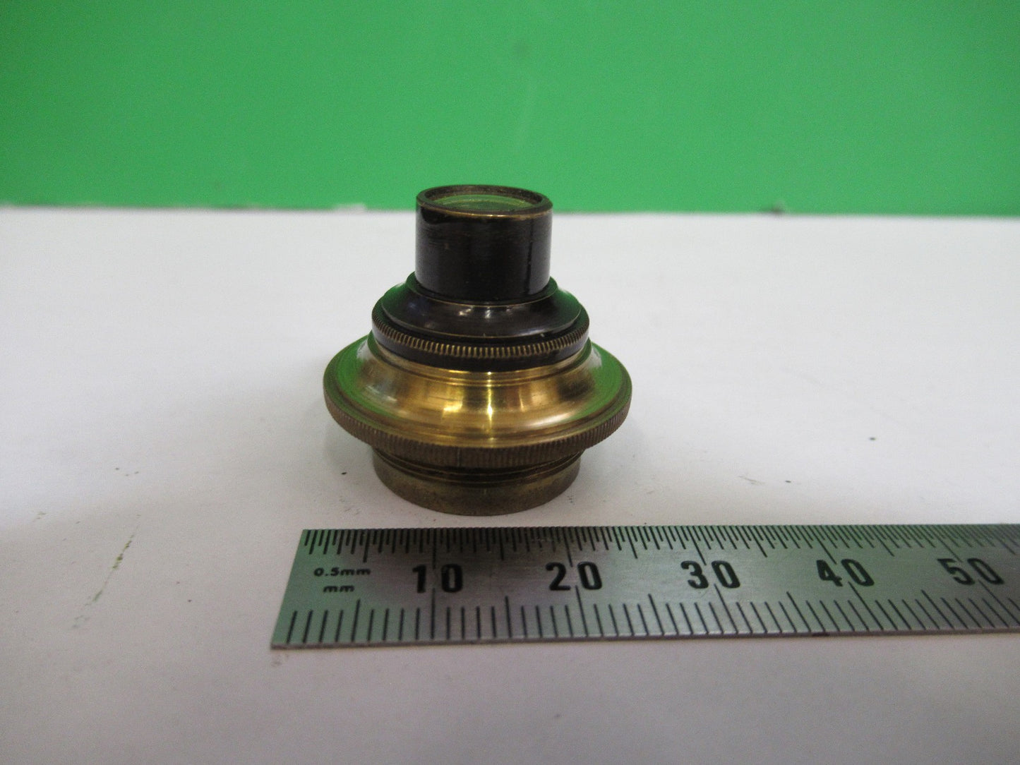 ANTIQUE BRASS H CROUCH LONDON LENS OBJECTIVE MICROSCOPE PART AS PICTURED T6-A-34