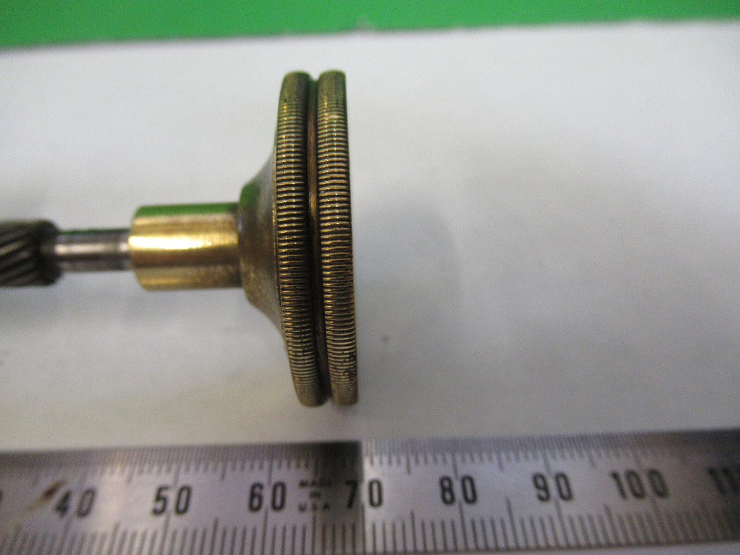 BRASS SPENCER ANTIQUE SET KNOBS GEAR MICROSCOPE PART AS PICTURED G8-A-19