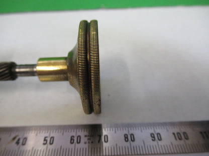 BRASS SPENCER ANTIQUE SET KNOBS GEAR MICROSCOPE PART AS PICTURED G8-A-19