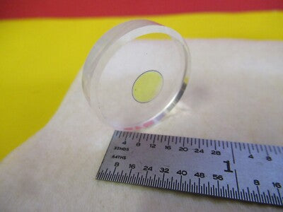 OPTICAL FLAT FUSED SILICA COATED LASER OPTICS AS PICTURED &16-C-53