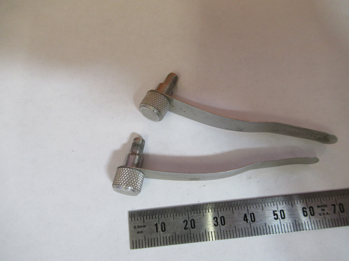 Antique American Optical Co. Spencer Lens Co. American Pair Clips Microscope Part