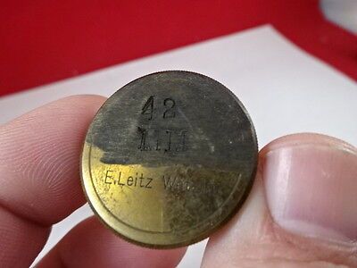 EMPTY ANTIQUE MICROSCOPE OBJECTIVE CONTAINER E LEITZ BRASS AS IS B#J7-C-06