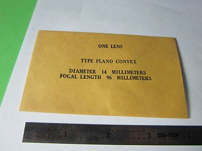 Optical PlanO Convex Lens 14 mm Diameter Fl 96 mm Laser Optics