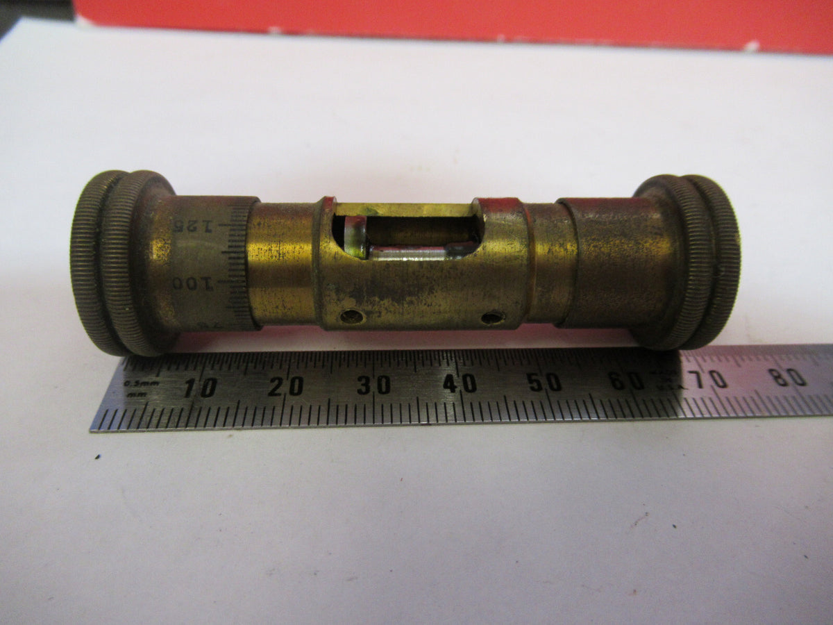 ANTIQUE BRASS SPENCER STAGE MICROMETER KNOBS MICROSCOPE PART AS PICTURED S3-B-20