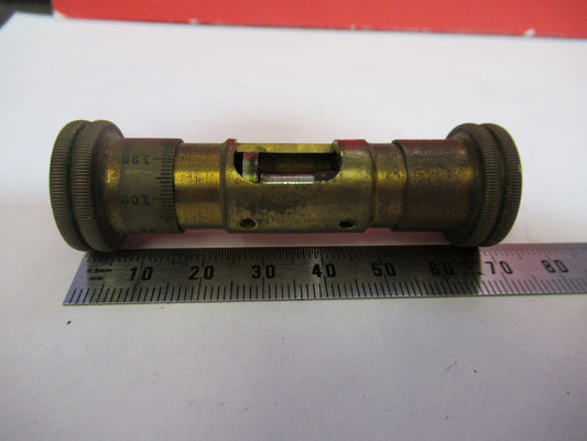 Antique Brass Spencer Lens Co. Stage Micrometer Knobs Microscope Part