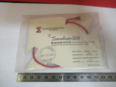PCB ENDEVCO LOW NOISE CABLE 12in 3090A for accelerometer  AS PICTURED &Q1-FT-68
