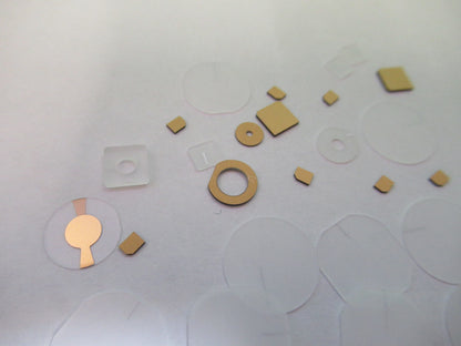Lot Blanks Piezoelectric Quartz Crystal X-y-cut Gold Coated Piezo Sensor