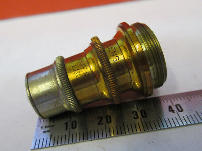 ANTIQUE BRASS SPENCER OBJECTIVE 95X LENS MICROSCOPE PART AS PICTURED &F6-B-118