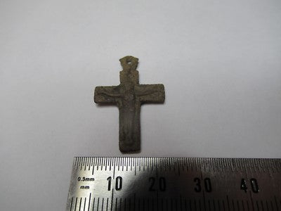Antique Religious Brass Bronze Cross Very Old from Europe