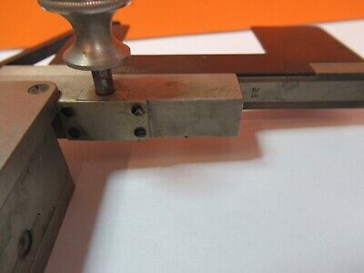 ANTIQUE ERNST LEITZ STAGE CLIPS MICROMETER XY MICROSCOPE AS PICTURED &7B-B-66