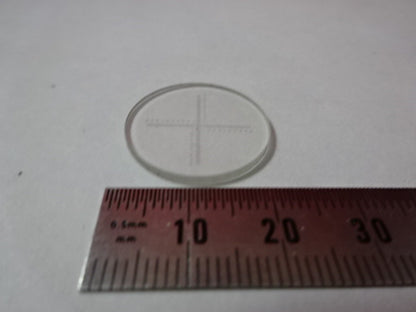 Reticle Crosshair + Micrometer Glass Optical Microscope Part Optics