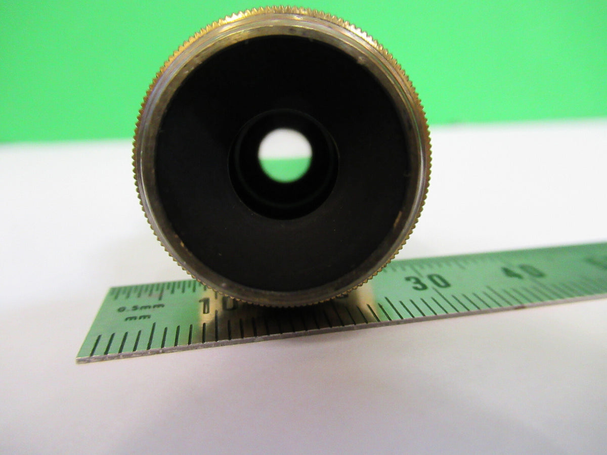 ANTIQUE BRASS 4mm OBJECTIVE BAUSCH LOMB MICROSCOPE PART AS PICTURED X6-A-50