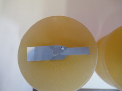 Lot 2 ea METALLOGRAPHIC METAL CROSS SECTION SPECIMEN MICROSCOPY SAMPLE &A7-A-27