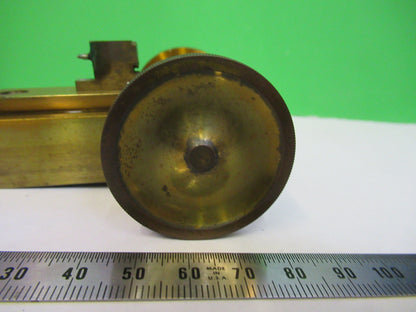 ANTIQUE BAUSCH LOMB MACRO STAGE KNOBS BRASS MICROSCOPE PART AS PICTURED S1-B-11