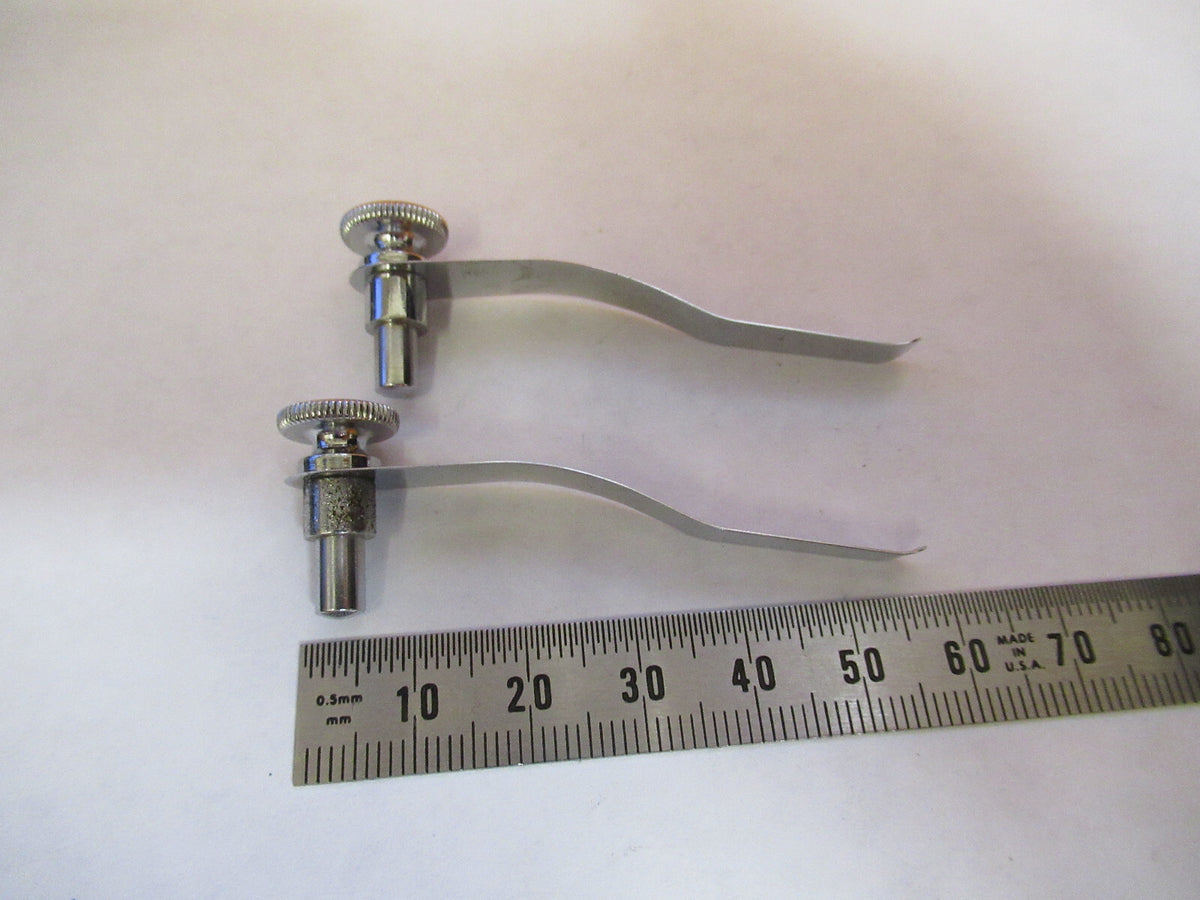 SPENCER AO PAIR CLIPS STAGE MICROSCOPE PART AS PICTURED Y4-A-70