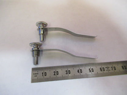SPENCER AO PAIR CLIPS STAGE MICROSCOPE PART AS PICTURED Y4-A-70