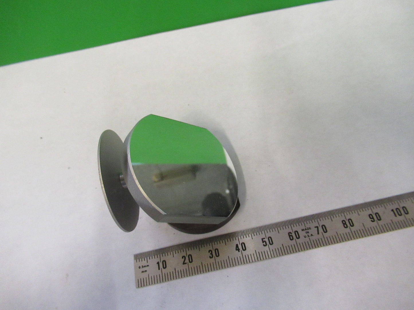 AUS JENA GERMANY MIRROR FLAT OPTICS MICROSCOPE PART AS PICTURED T2-A-64