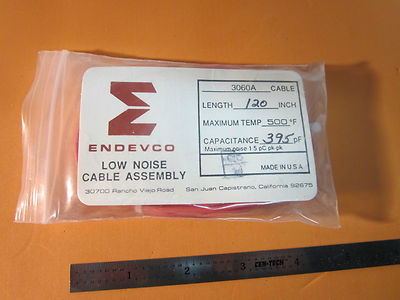 ENDEVCO 3060A LOW NOISE 500F CABLE 10-32 for ACCELEROMETER VIBRATION